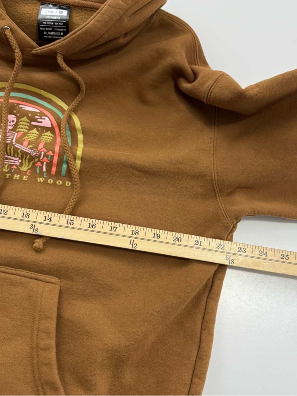 Stance Unisex Sz M Heavyweight Weird Woods Cotton Blend Graphic Hoodie In Saddle - Picture 6 of 8